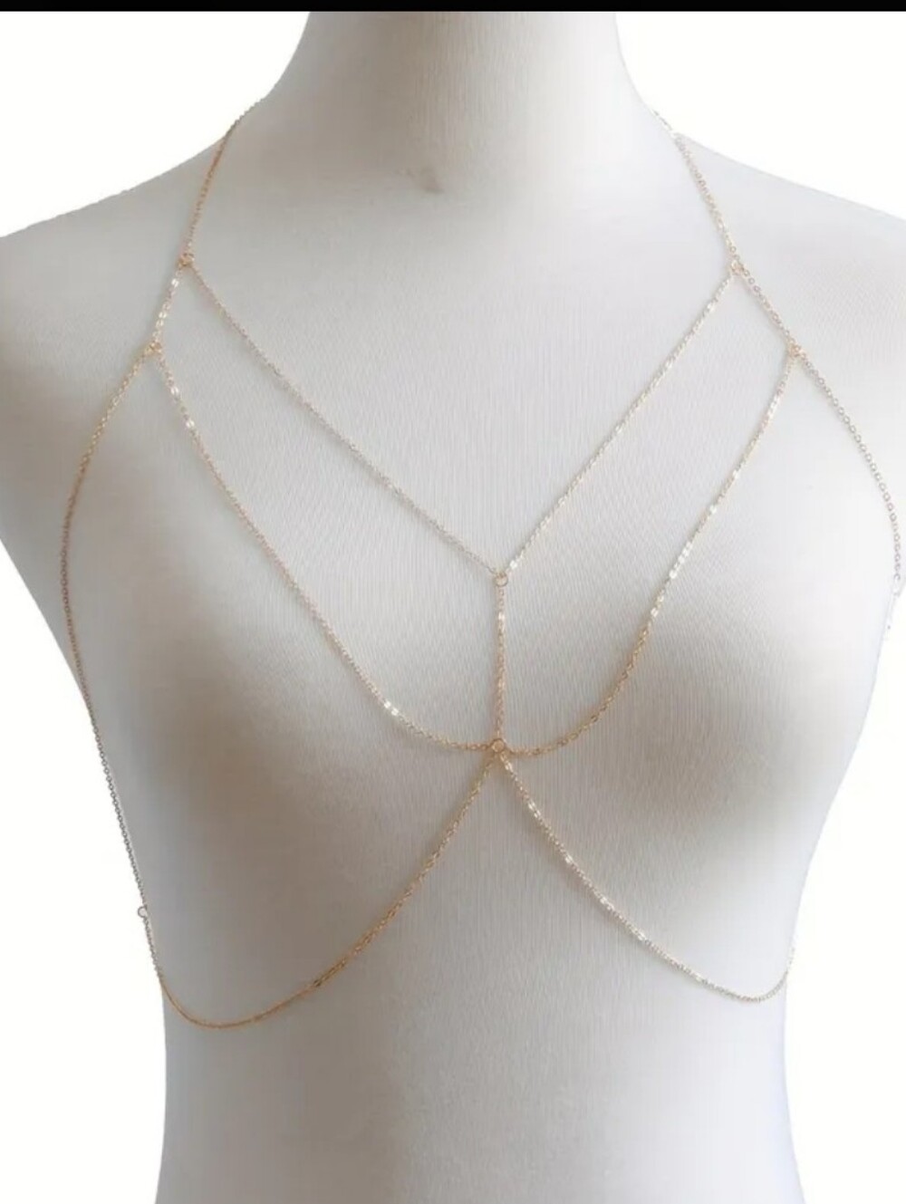 Delicate Gold Body Chain Harness